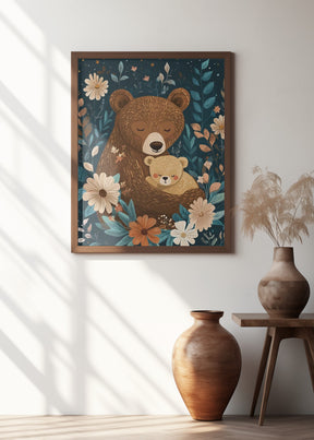 Mama Bear With Cub Poster