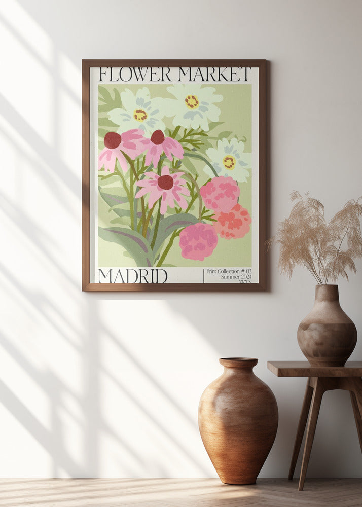 Madrid Flower Market Poster