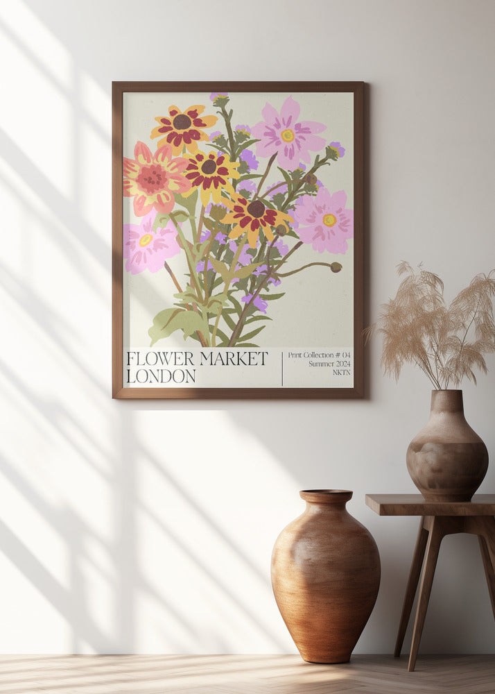 London Flower Market Poster