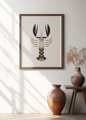 Golden Animals - Lobster (white) Poster