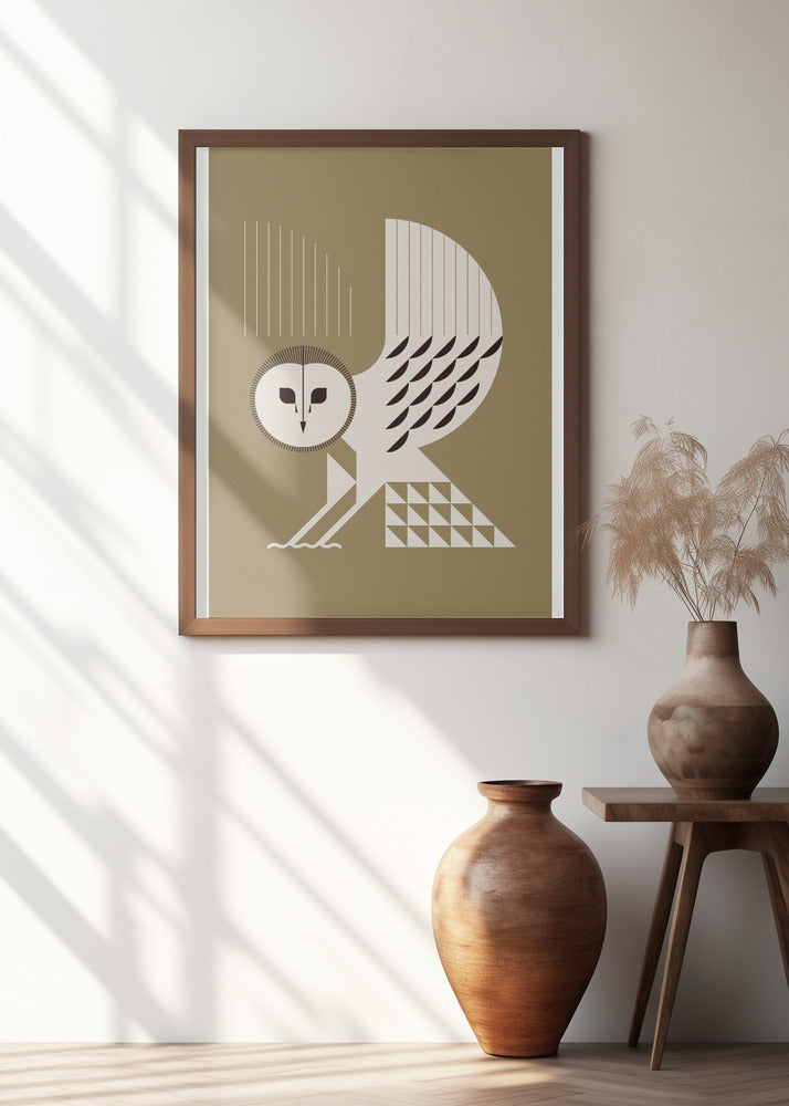 Golden Animals - Barn Owl (Gold) Poster