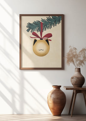 Meowry bauble godl/tan Poster