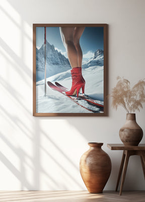 Ski Glamour High Heels Poster