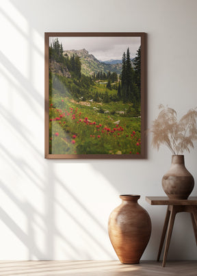 Mount Rainier Paintbrush Poster