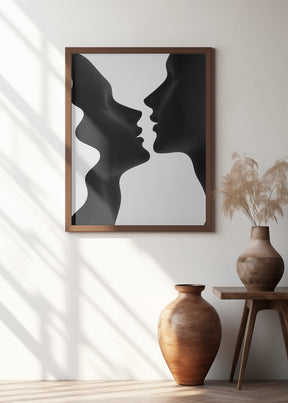 Two Abstract Silhouettes Poster