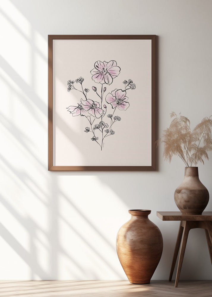 Wild Roses Bouquet Poster