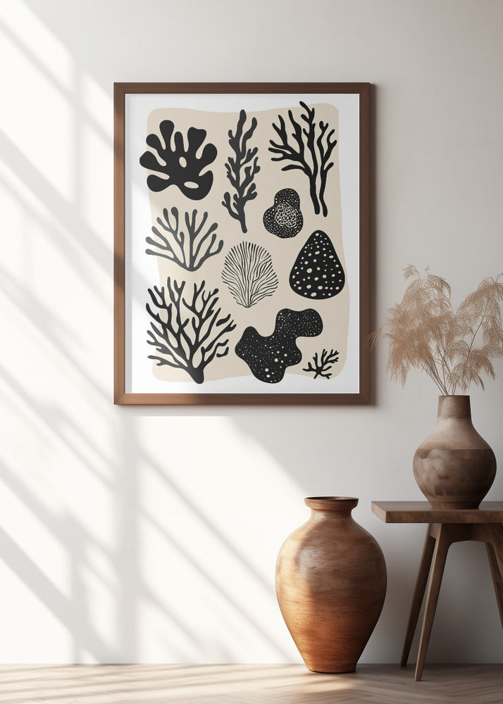 Coral Collection (black) Poster