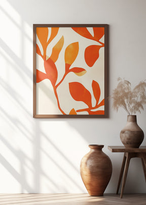 Orange Leafs Poster