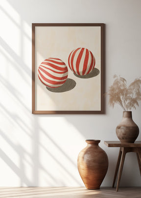 Striped balls Poster