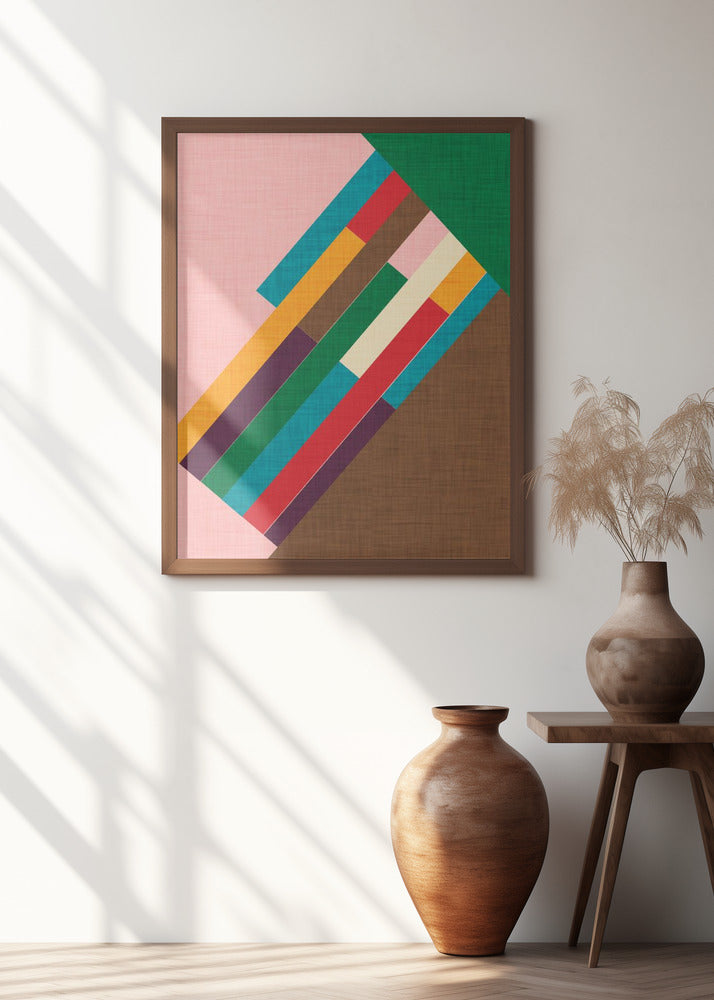 Meridian Pink - Mid Century Modern Poster