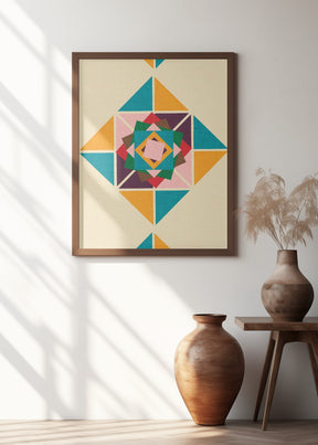 Wind Rose Beige Poster