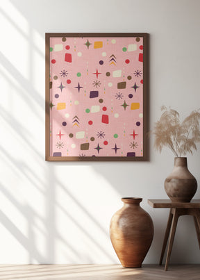 Atomic Pattern Pink Purple Poster