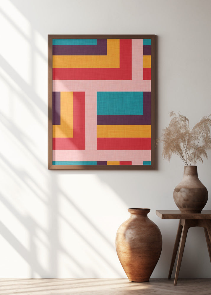 Abstract Mod Cubes M Poster