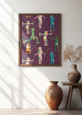 Fitness Purple Poster