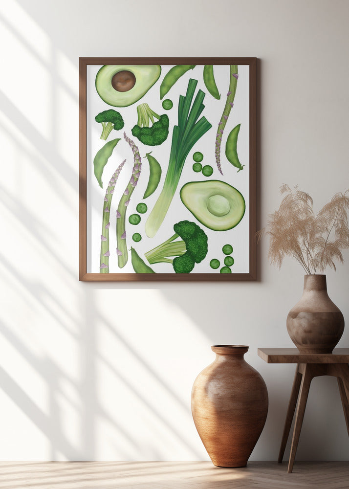 Green vegetables Poster