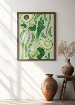 Green vegetables Poster