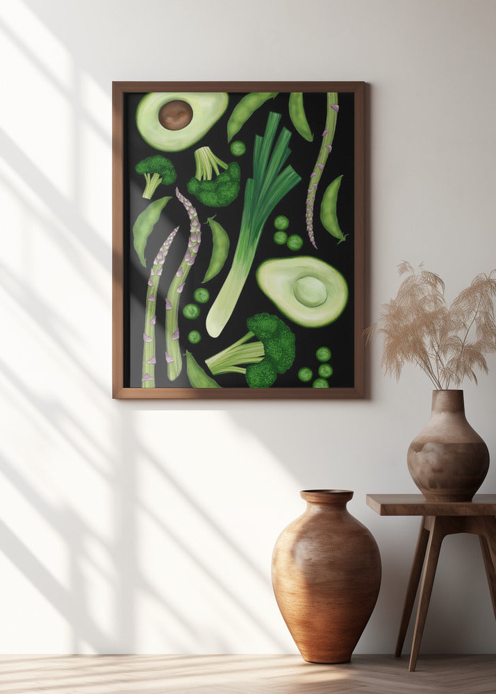 Green vegetables Poster