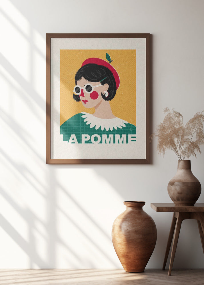 La Pomme French Fashion Portrait Poster