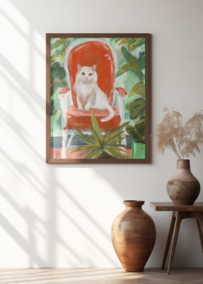 Indoor Jungle Cat Painting Poster