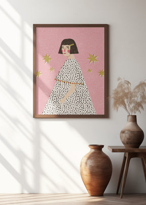 Polka Dots Girl Poster