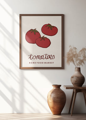 Food Art - Tomatoes Rome Food Market Poster