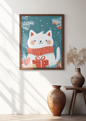 Christmas Cat Poster