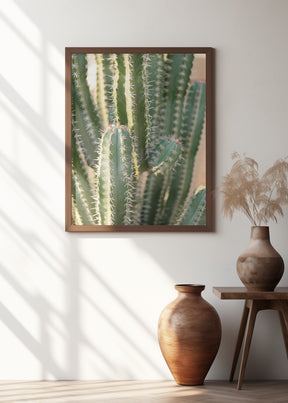 Gold &amp; Green Cacti Marrakech Poster