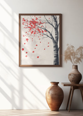 Birch Tree In Bloom Poster