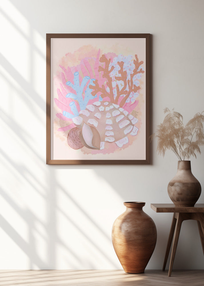 Pink Seashells Poster