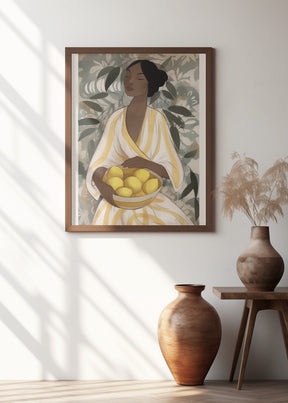 Citrus Garden Woman Poster