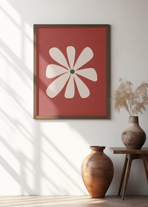 Big Flower - Beige Poster