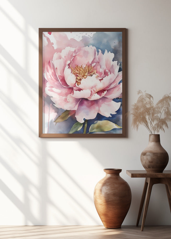 Blooming Peony Poster