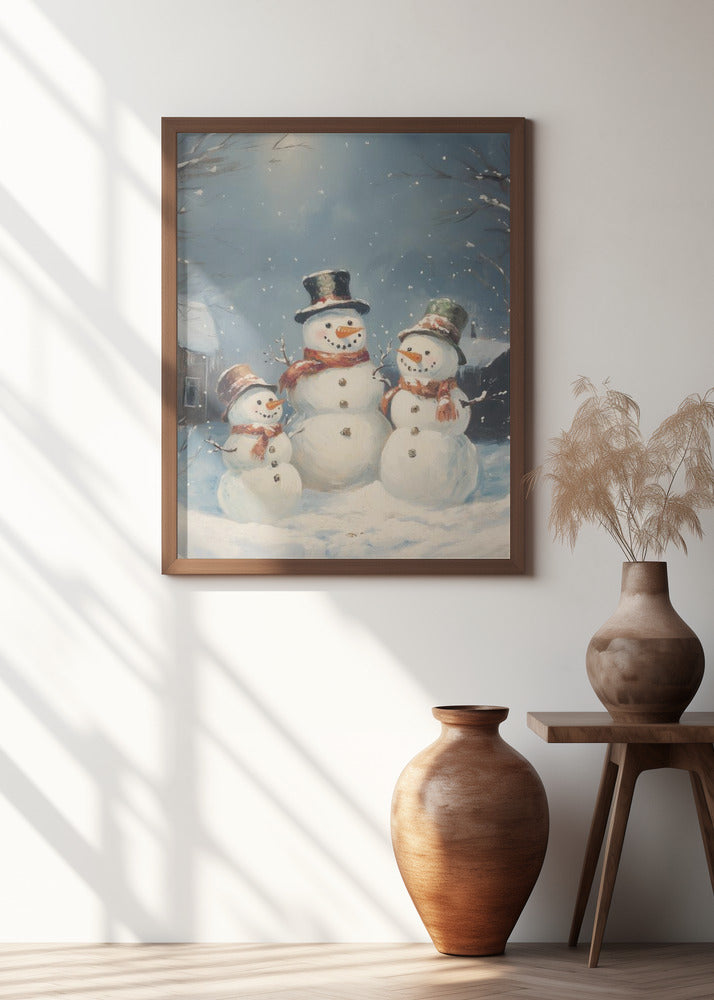 Snowman Family Poster