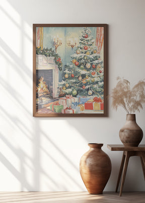 Christmas Living Room Poster