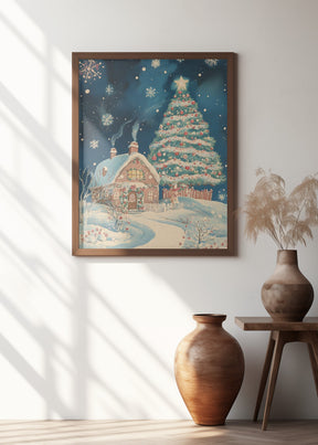 Snow Christmas Town Poster