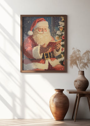 Santa Reading I Poster