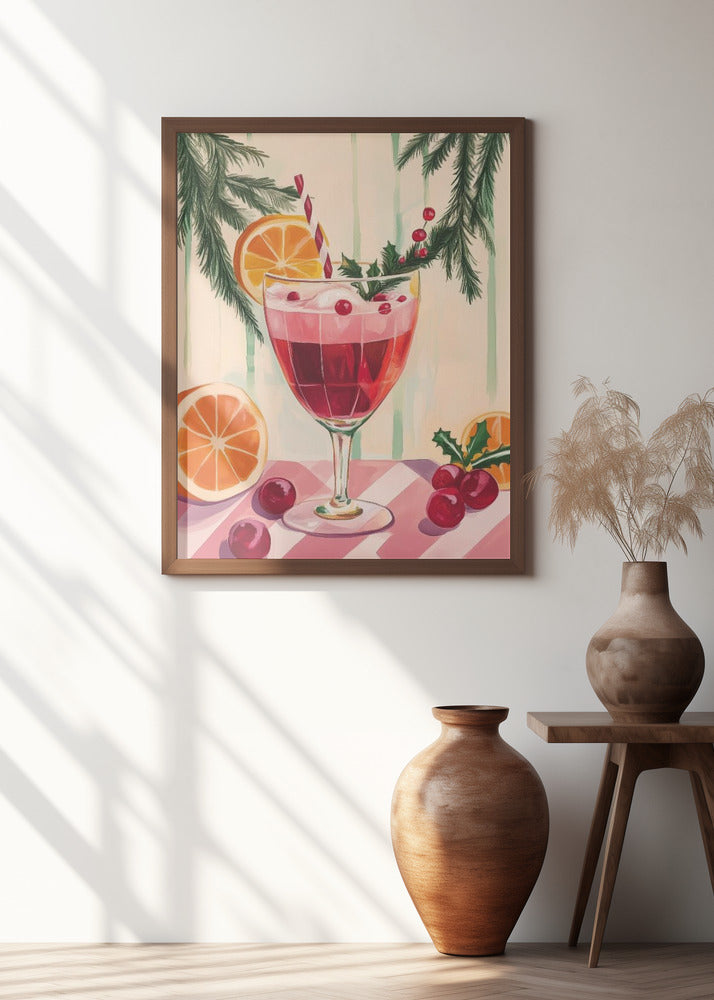 Christmas Red Cocktail Poster