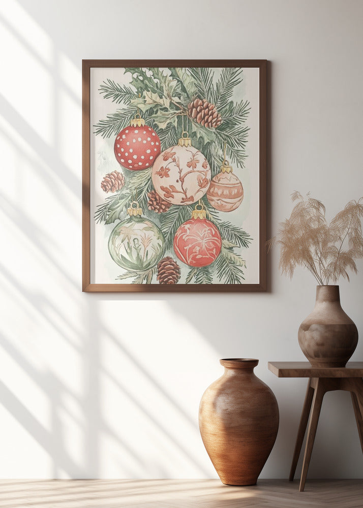 Christmas Ornaments I Poster