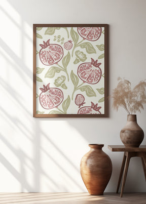 Pomegranates Pattern Poster