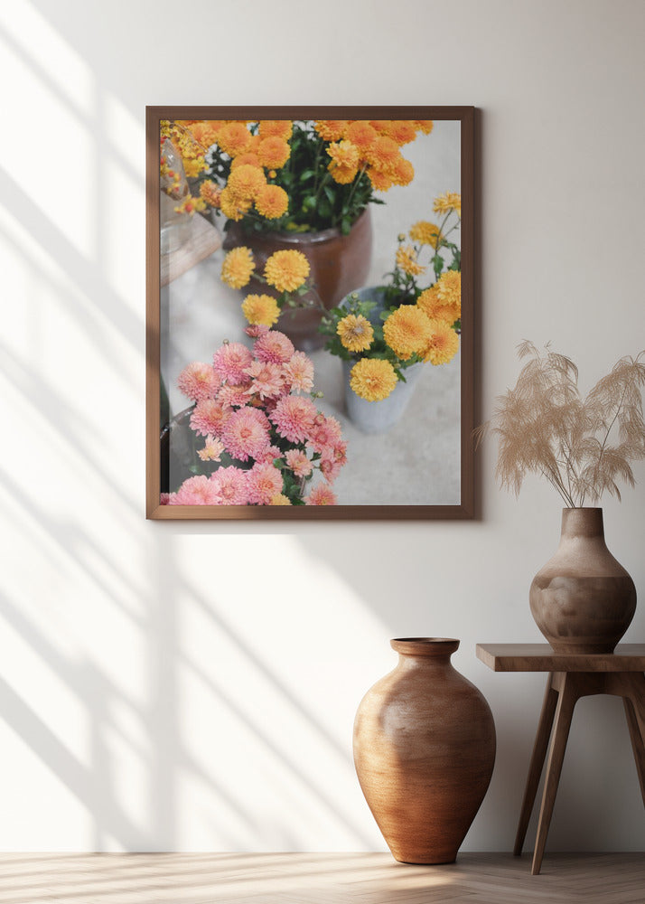 Chrysanthemum Blooms | Autumn Floral Still Life Poster