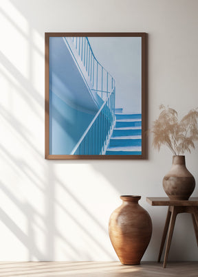 Blue Steps | Architectural Minimalism Poster