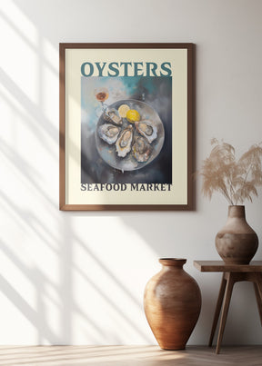 Oysters Seafood Market Poster