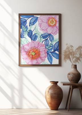 Pink Florals Poster