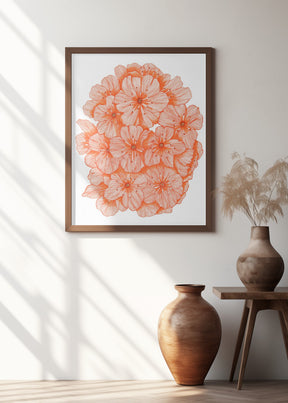 Big Orange Flowers Poster