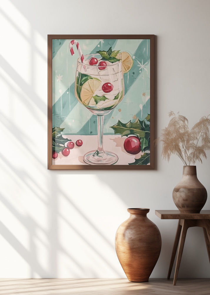 Christmas Mojito Cocktail Poster