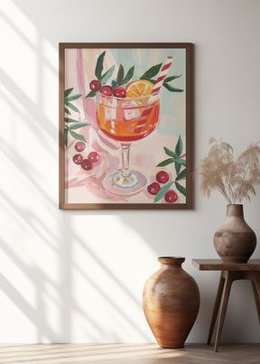 Christmas Aperol Spritz Cocktail Poster