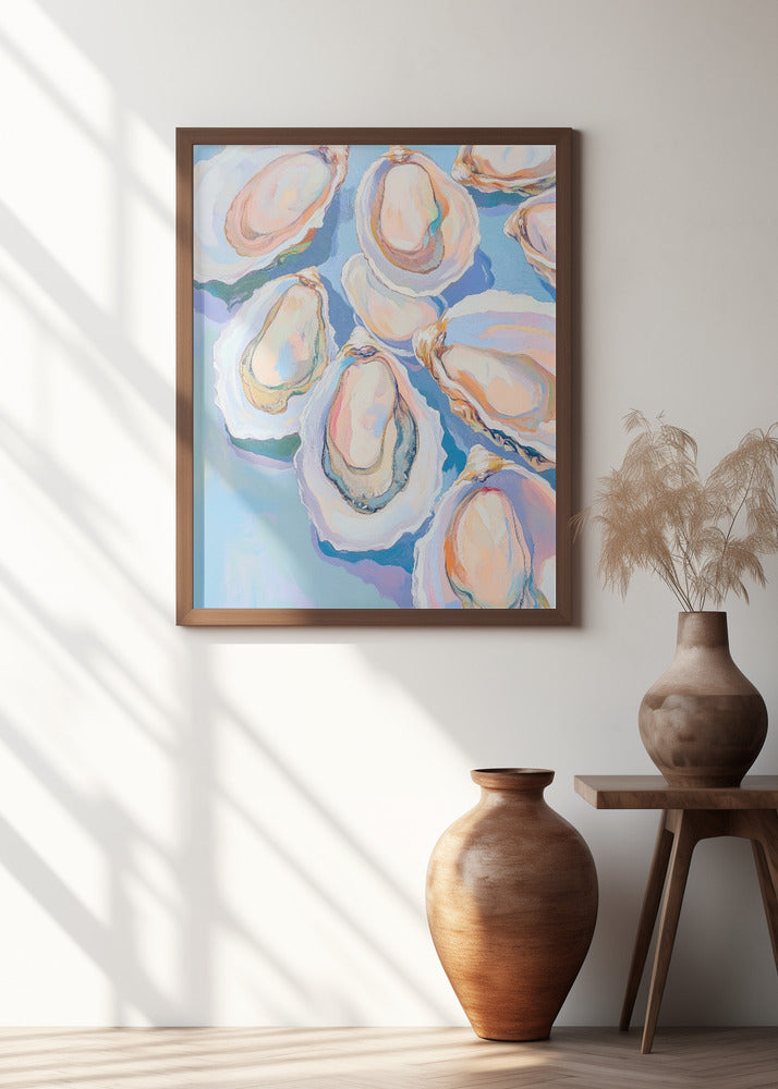 Colorful Oysters Poster