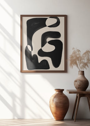 Abstract Beige Black Poster