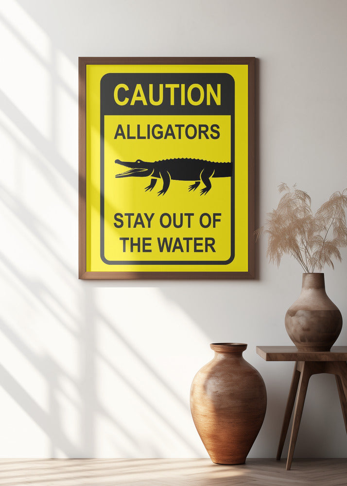 Caution   Alligators Poster