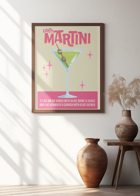 Dirty Martini Cocktail 01.png Poster